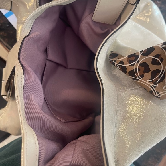 Coach Metallic Biege Shimmering Leather
Maggie Shoulder Bag - Picture 10 of 12